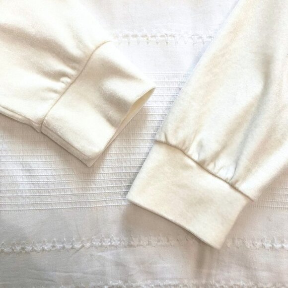 & OTHER STORIES IVORY WHITE VELVET VELOUR PULLOVER SWEATER - 8 - Picture 7 of 9